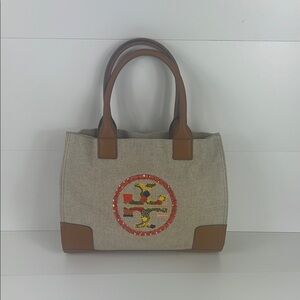 Tory Burch Tan and Cream Tote Bag